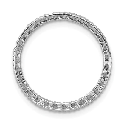 14K Weißgold 5/8ct. Echt Diamant Kreis Kette Anhänger