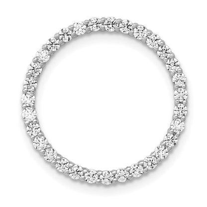 14K Weißgold 5/8ct. Echt Diamant Kreis Kette Anhänger
