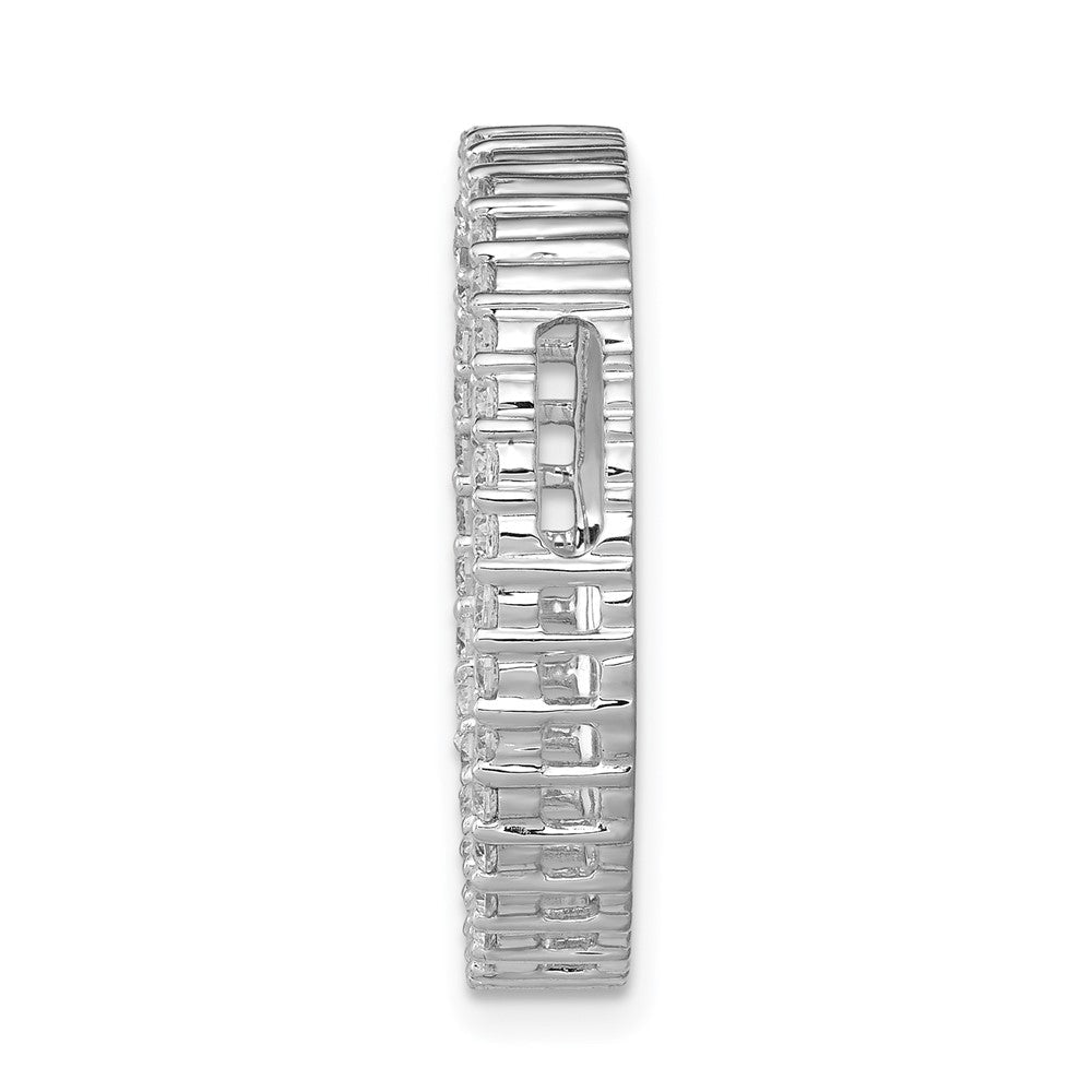 14K Weißgold Kreis-Kettenanhänger mit 0,75 ct. im Labor gezüchteten Diamanten, VS/SI+ G+