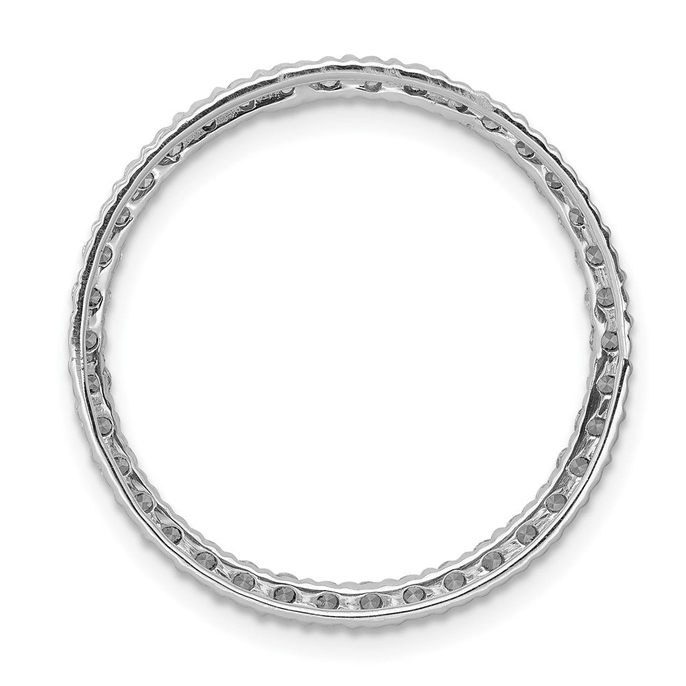 14K Weißgold Kreis-Kettenanhänger mit 0,75 ct. im Labor gezüchteten Diamanten, VS/SI+ G+