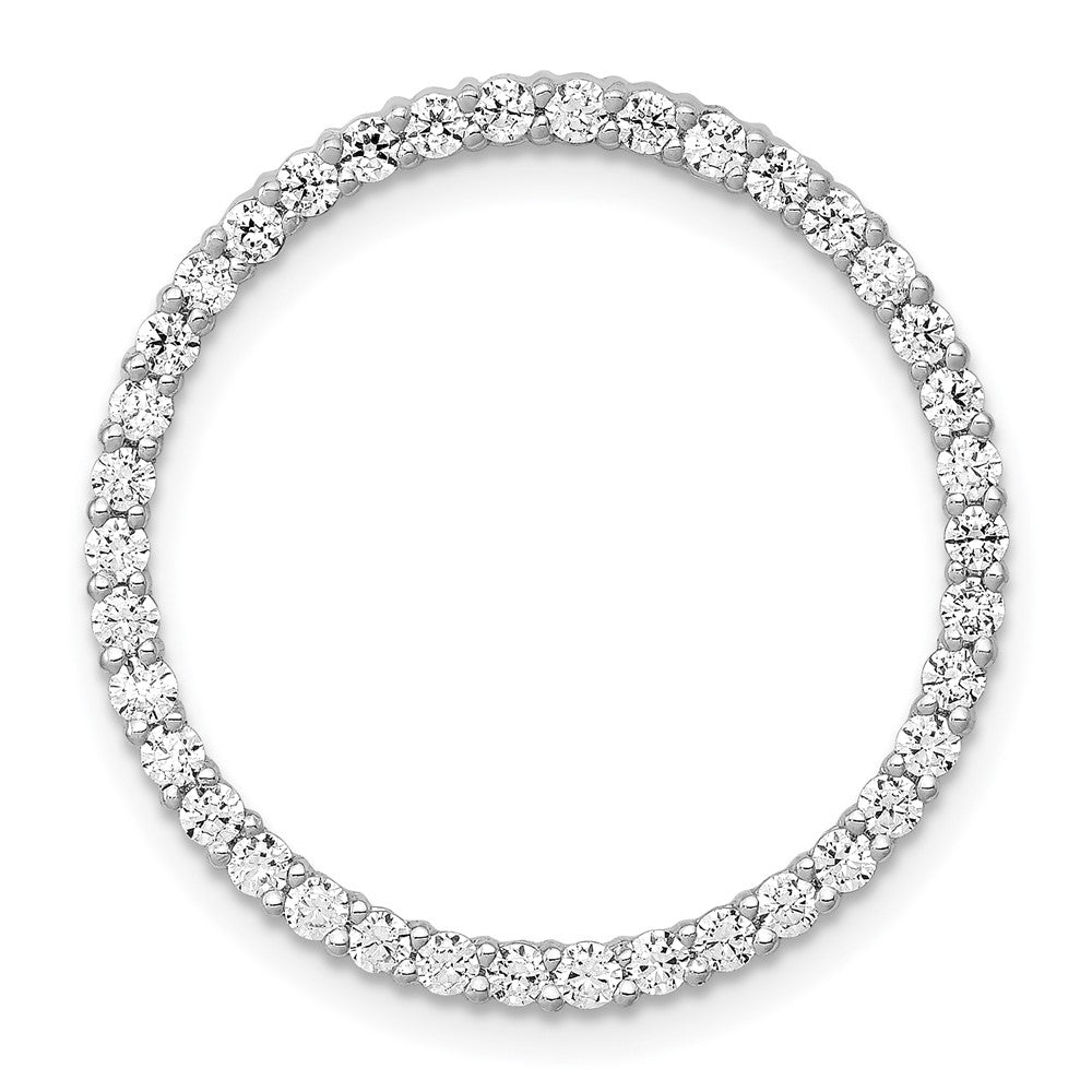 14K Weißgold Kreis-Kettenanhänger mit 0,75 ct. im Labor gezüchteten Diamanten, VS/SI+ G+