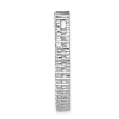 14K Weißgold 1 ct. Laborgezüchteter Diamant VS/SI+ G+ Kreisketten-Gleitanhänger