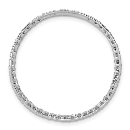 14K Weißgold 1 ct. Laborgezüchteter Diamant VS/SI+ G+ Kreisketten-Gleitanhänger