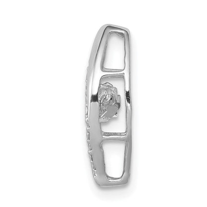 14K Weißgold 1/3ct. Moving Echt Diamant Kette Anhänger