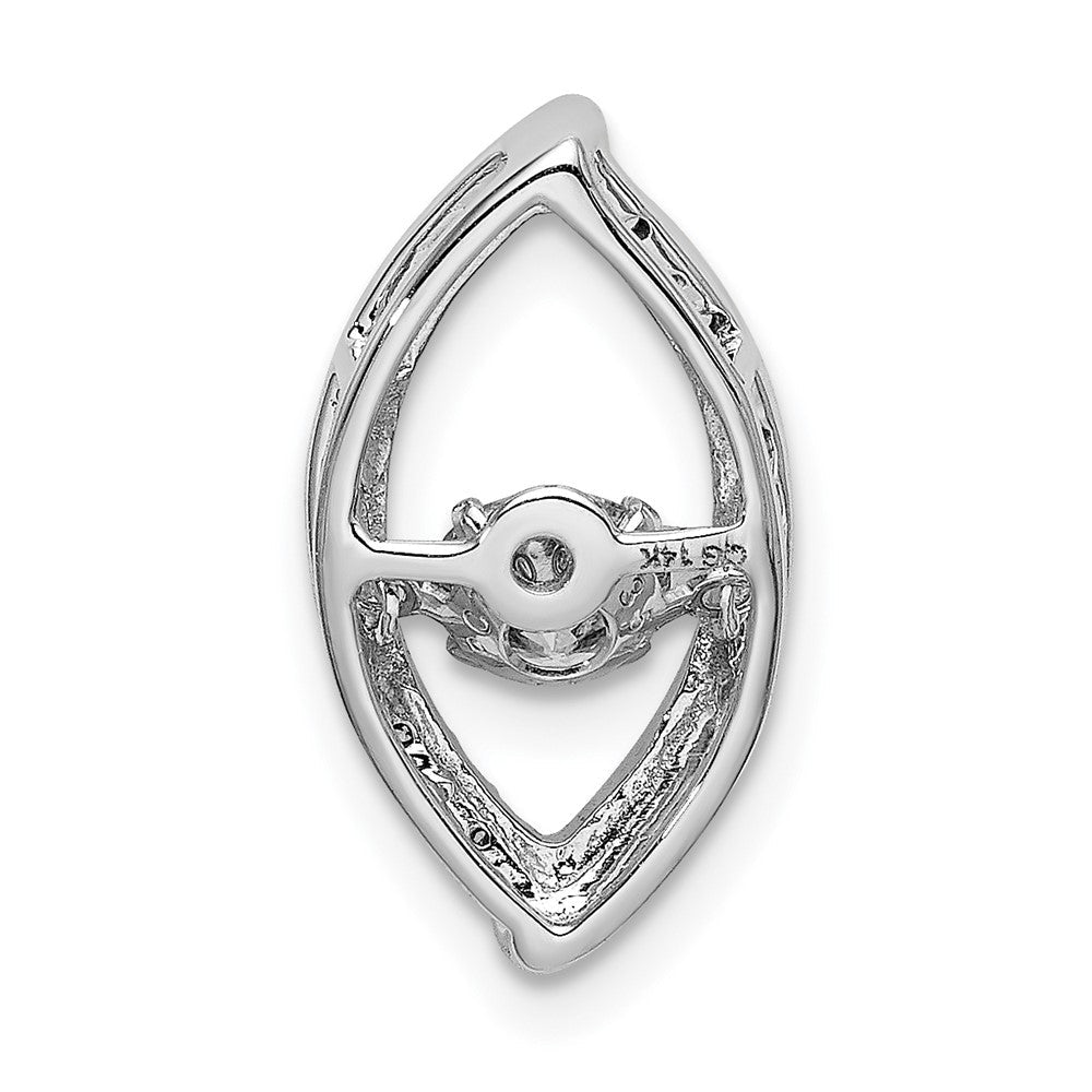 14K Weißgold 1/3ct. Moving Echt Diamant Kette Anhänger