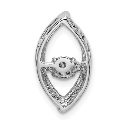 14K Weißgold 1/3ct. Moving Echt Diamant Kette Anhänger