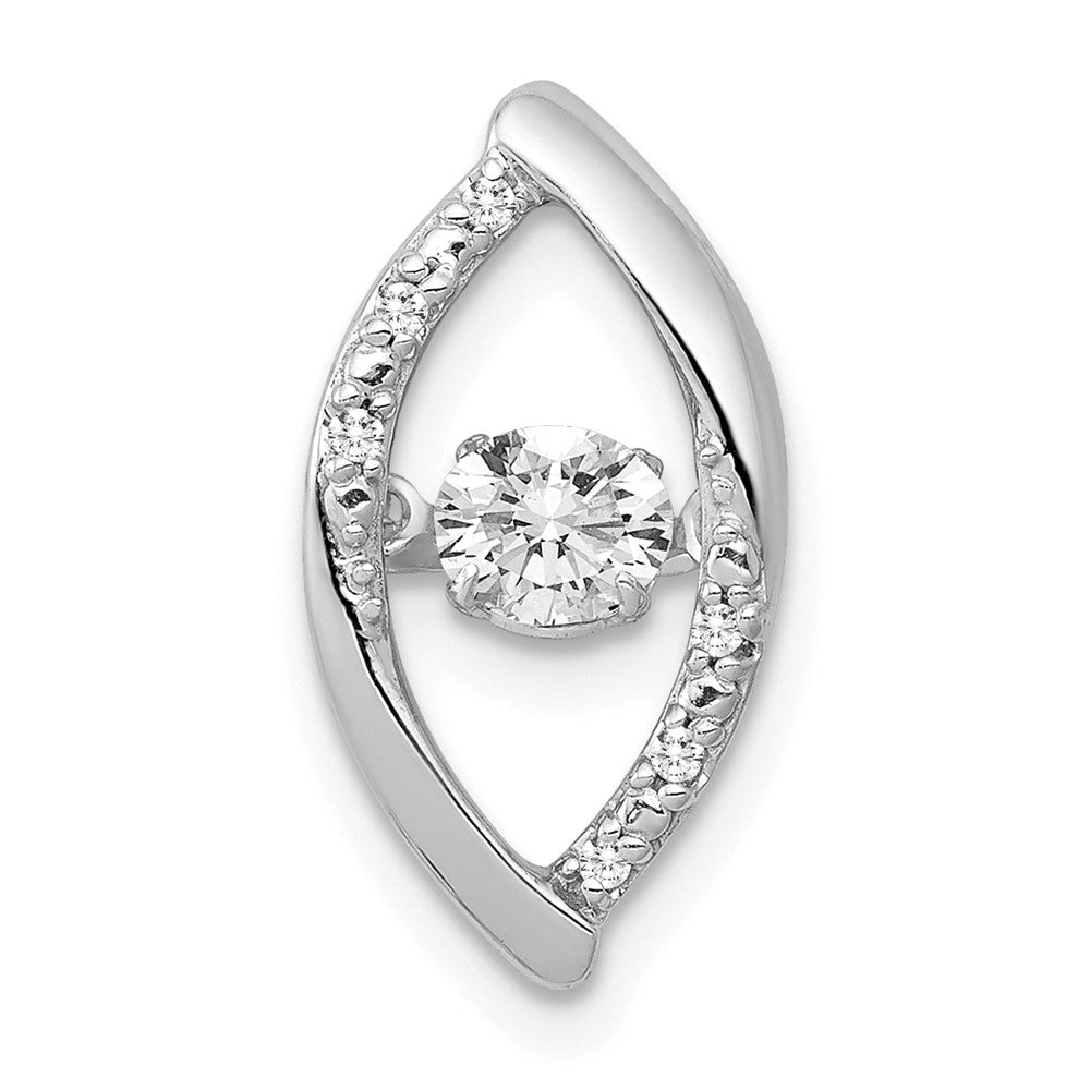 14K Weißgold 1/3ct. Moving Echt Diamant Kette Anhänger