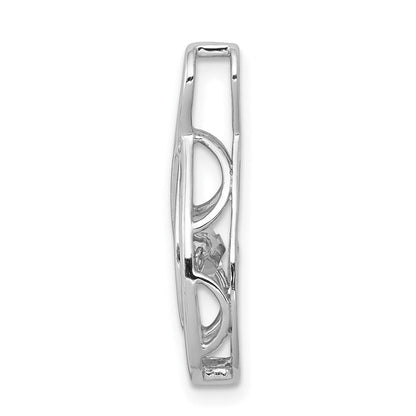 14K Weißgold Infinity-Gleitanhänger mit 0,25 ct. echten beweglichen Diamanten