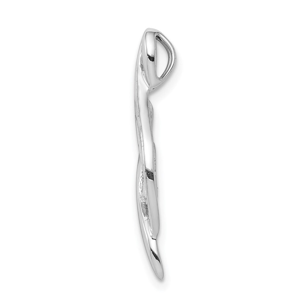 14K Weißgold 0,05 ct. Echter Diamant Gleitanhänger