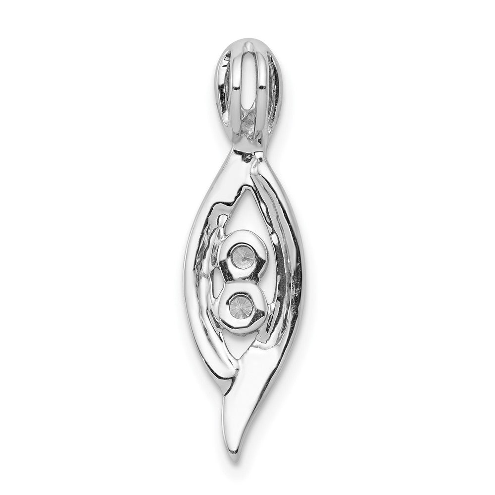14K Weißgold 0,05 ct. Echter Diamant Gleitanhänger