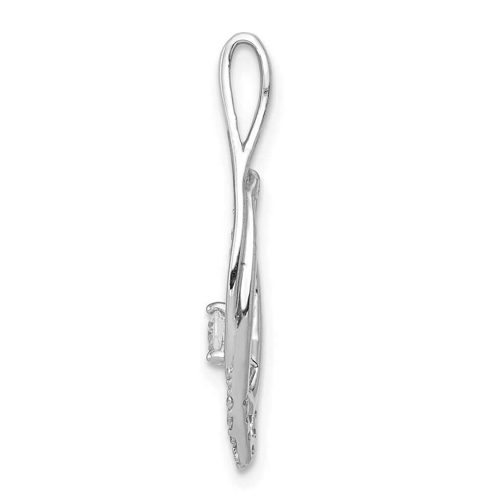 14K Weißgold Gleitanhänger mit 0,2 ct. echten Diamanten