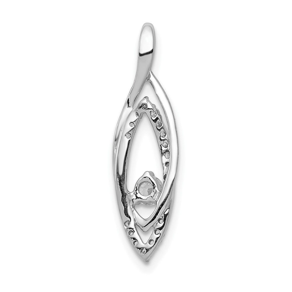 14K Weißgold Gleitanhänger mit 0,2 ct. echten Diamanten