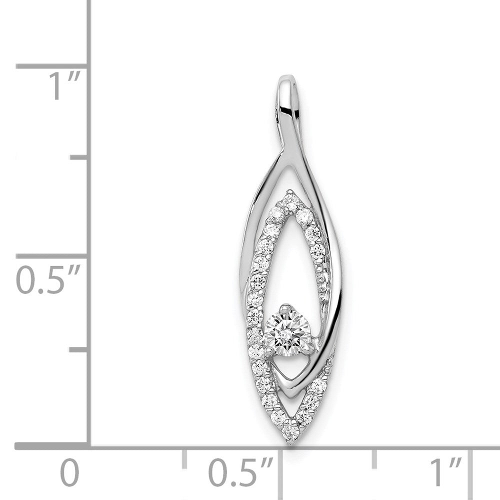 14K Weißgold Gleitanhänger mit 0,2 ct. echten Diamanten