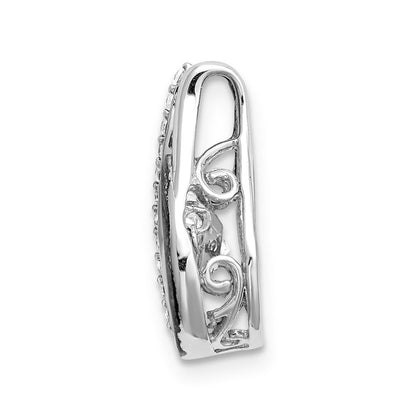 14K Bicolor Gold Anhänger mit 0,5 ct. lebhaften echten Diamanten in Tropfenform zum Gleiten