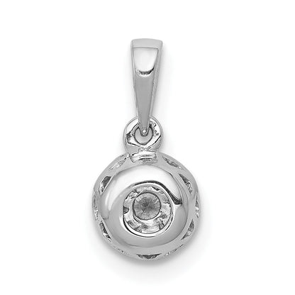 14K Weißgold Anhänger mit Kreis-Cluster aus 0,25 ct. echten Diamanten