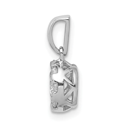 14K Weißgold Anhänger mit Diamant-Cluster in Kreisform, 0,5 ct., echte Diamanten
