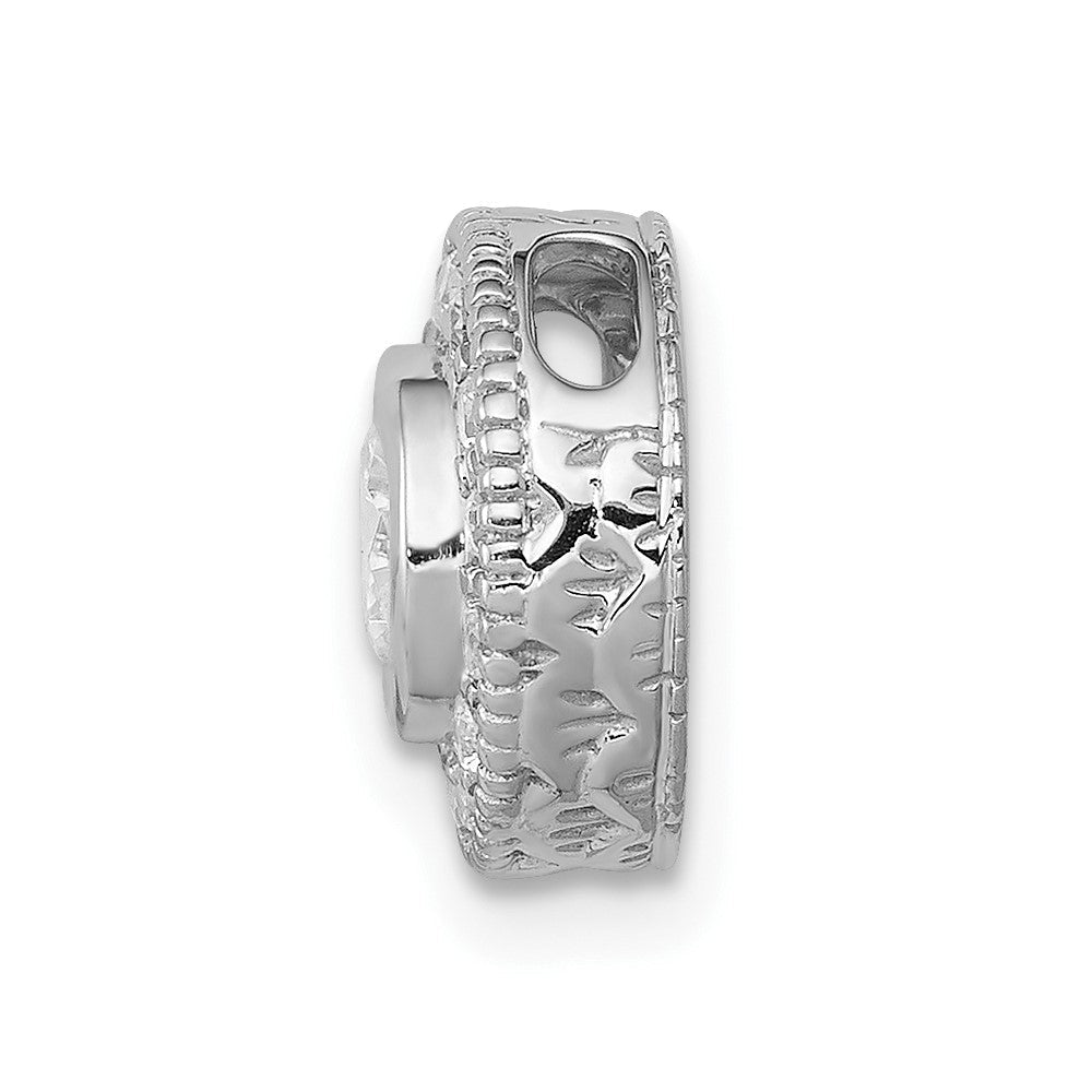 14K Weißgold Kettenanhänger mit 0,5 ct. Laborgezüchteten Diamanten VS/SI+ G+ im Rundschliff mit Halo