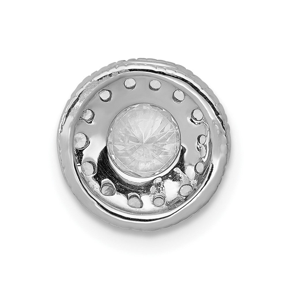 14K Weißgold Kettenanhänger mit 0,5 ct. Laborgezüchteten Diamanten VS/SI+ G+ im Rundschliff mit Halo