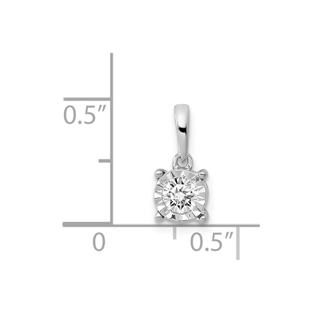 14K Weißgold-Anhänger mit 0,2 ct. echten Diamanten