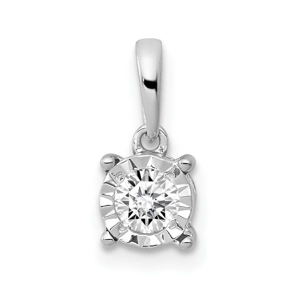 14K Weißgold-Anhänger mit 0,2 ct. echten Diamanten