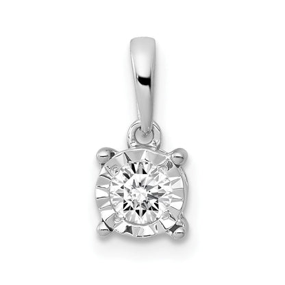 14K Weißgold-Anhänger mit 0,2 ct. echten Diamanten