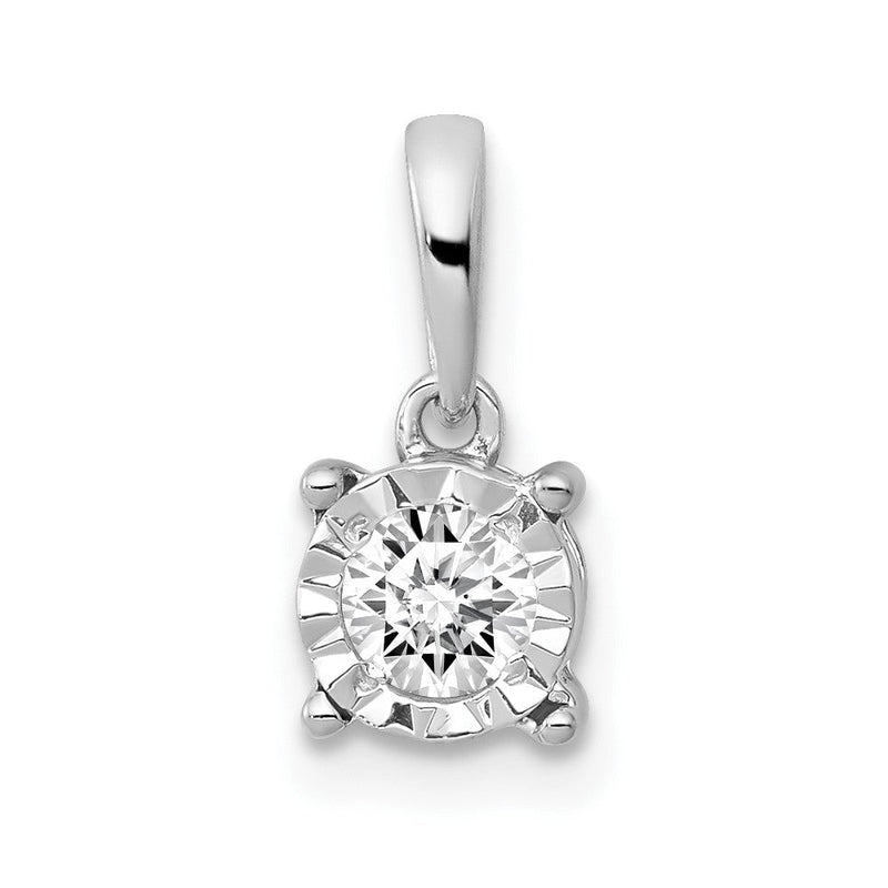 14K Weißgold-Anhänger mit 0,2 ct. echten Diamanten