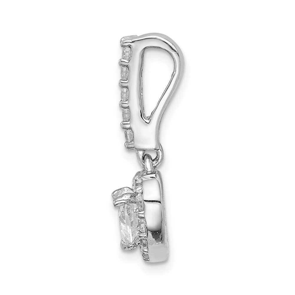 14K Weißgold Gleitanhänger mit 0,25 ct. echtem Diamant
