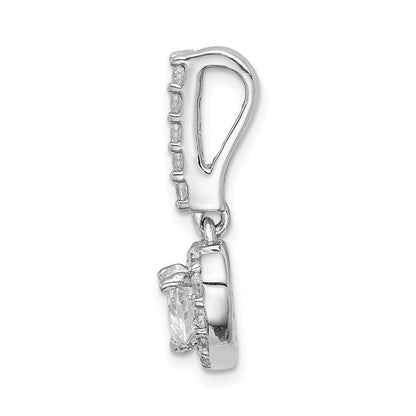 14K Weißgold Gleitanhänger mit 0,25 ct. echtem Diamant
