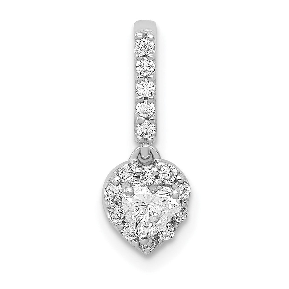 14K Weißgold Gleitanhänger mit 0,25 ct. echtem Diamant