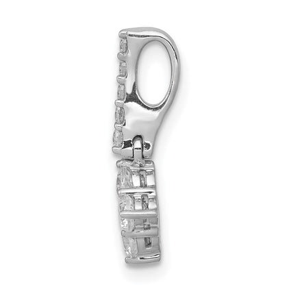 14k Weißgold Gleitanhänger mit 0,5 ct. echten Diamanten