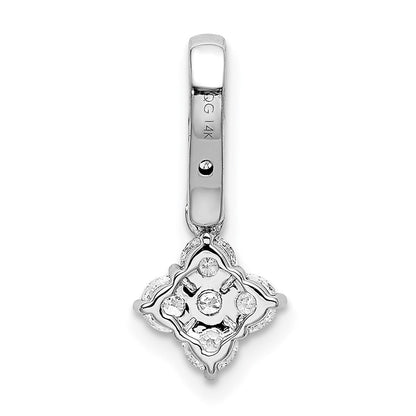 14k Weißgold Gleitanhänger mit 0,5 ct. echten Diamanten