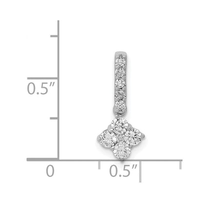 14k Weißgold Gleitanhänger mit 0,5 ct. echten Diamanten