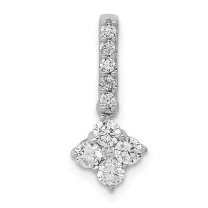 14k Weißgold Gleitanhänger mit 0,5 ct. echten Diamanten