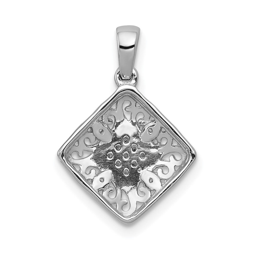 14k Weißgold 0,067 ct. Echtdiamant-Anhänger, Fancy-Design