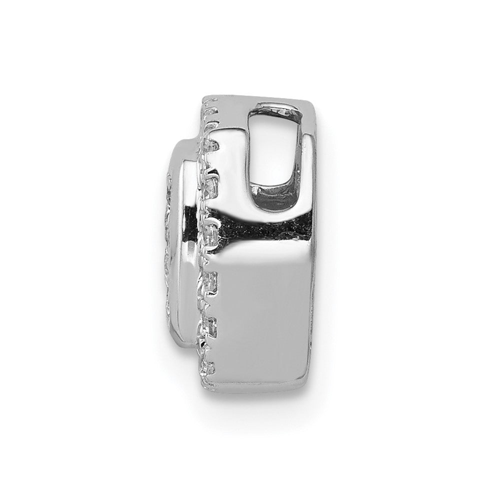 14K Weißgold Gleitanhänger mit Laborgezüchtetem Diamant VS/SI+ G+