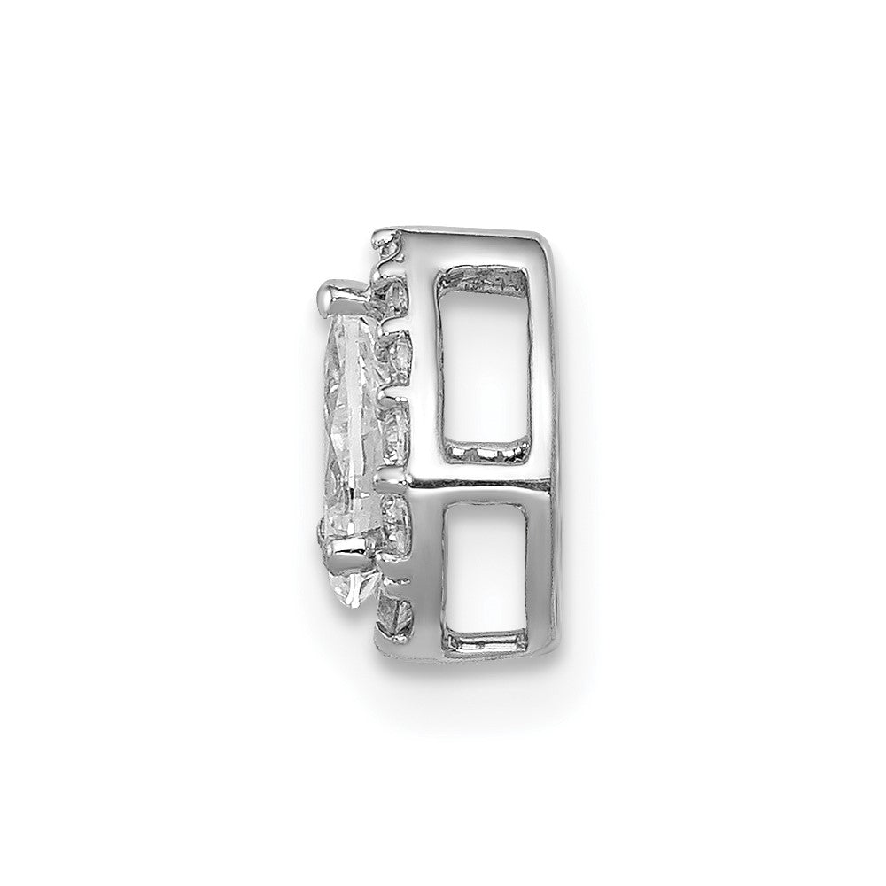 14K Weißgold 3/8ct. Echt Diamant Tropfen Kette Anhänger
