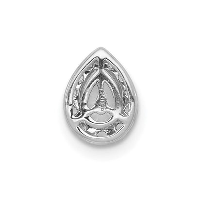 14K Weißgold 3/8ct. Echt Diamant Tropfen Kette Anhänger