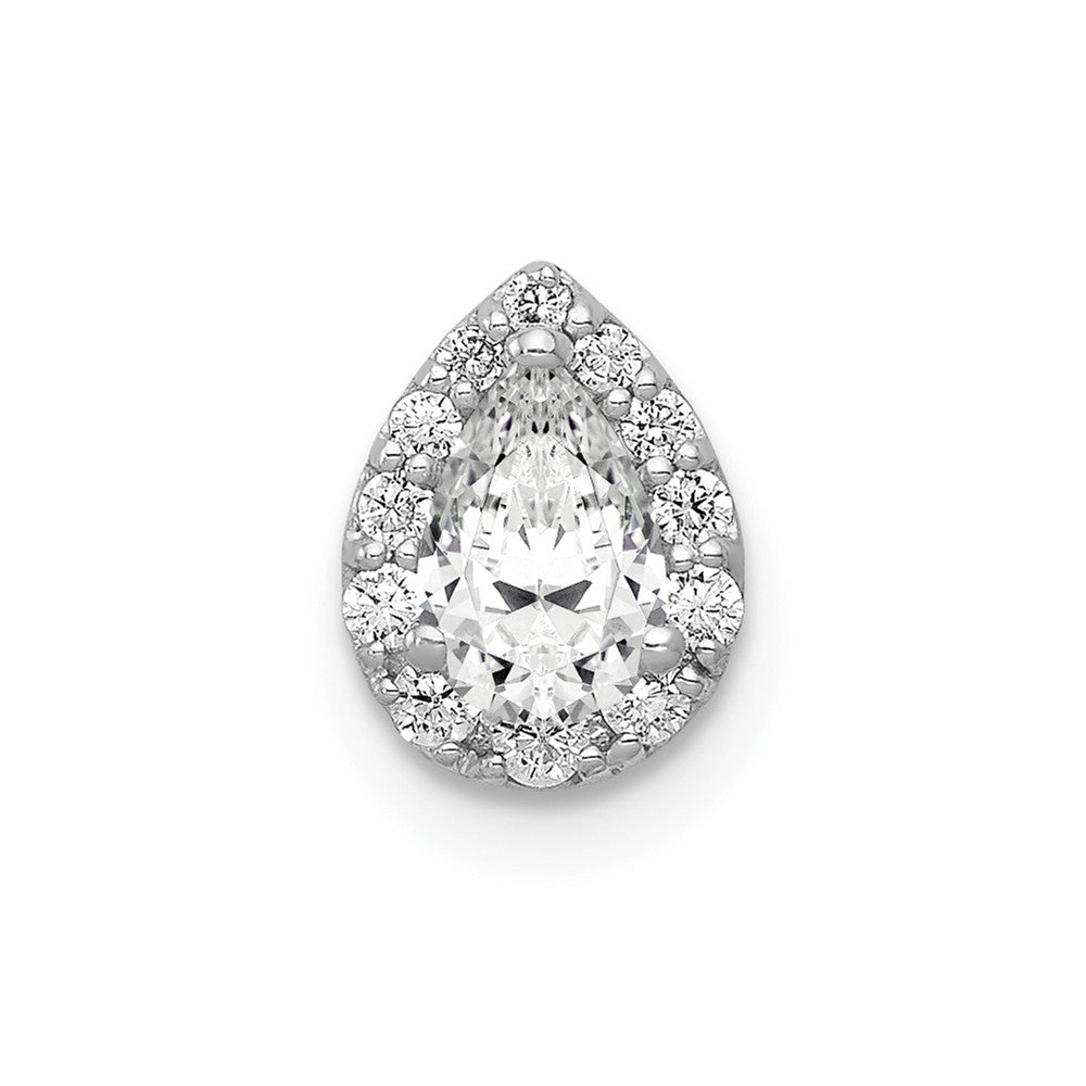 14K Weißgold 3/8ct. Echt Diamant Tropfen Kette Anhänger