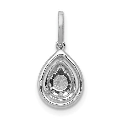 14K Weißgold 0,33 ct. Echter Diamant Tropfenanhänger