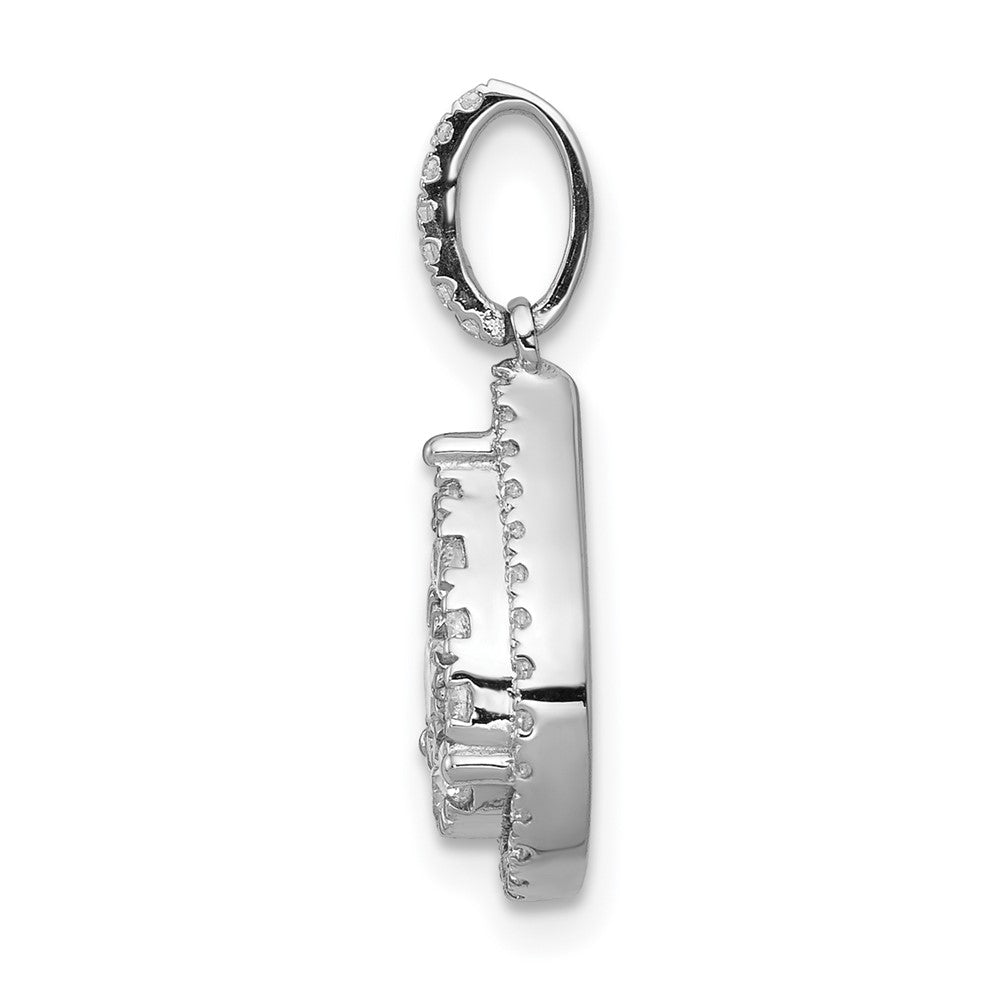 14K Weißgold Diamant-Tropfen-Anhänger, 0,5 ct. echte Diamanten