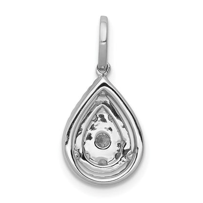 14K Weißgold 0,5 ct. Labor Gewachsener Diamant VS/SI+ G+ Tropfen-Anhänger