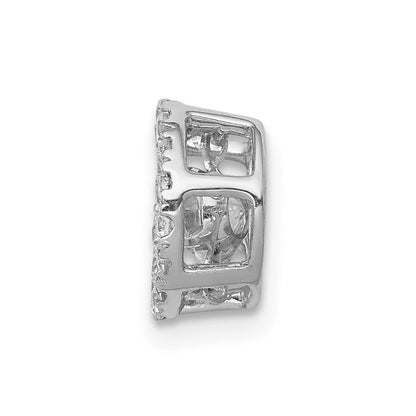14K Weißgold 0,375 ct. Laborgezüchteter Diamant VS/SI+ G+ Strahlender Ketten-Gleitanhänger