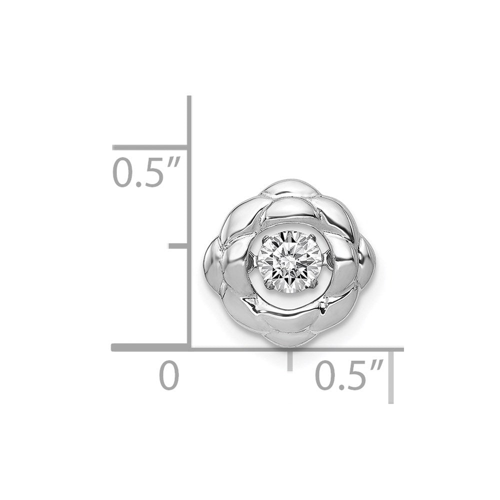 14K Weißgold Anhänger mit funkelnden 0,25 ct. echten Diamanten, Fancy-Design