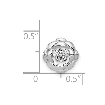 14K Weißgold Anhänger mit funkelnden 0,25 ct. echten Diamanten, Fancy-Design