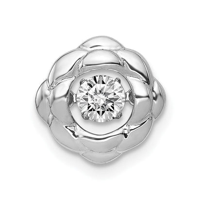 14K Weißgold Anhänger mit funkelnden 0,25 ct. echten Diamanten, Fancy-Design