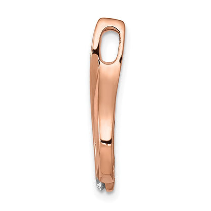 14K Roségold 1/10ct. Echt Diamant Tropfen Kette Anhänger