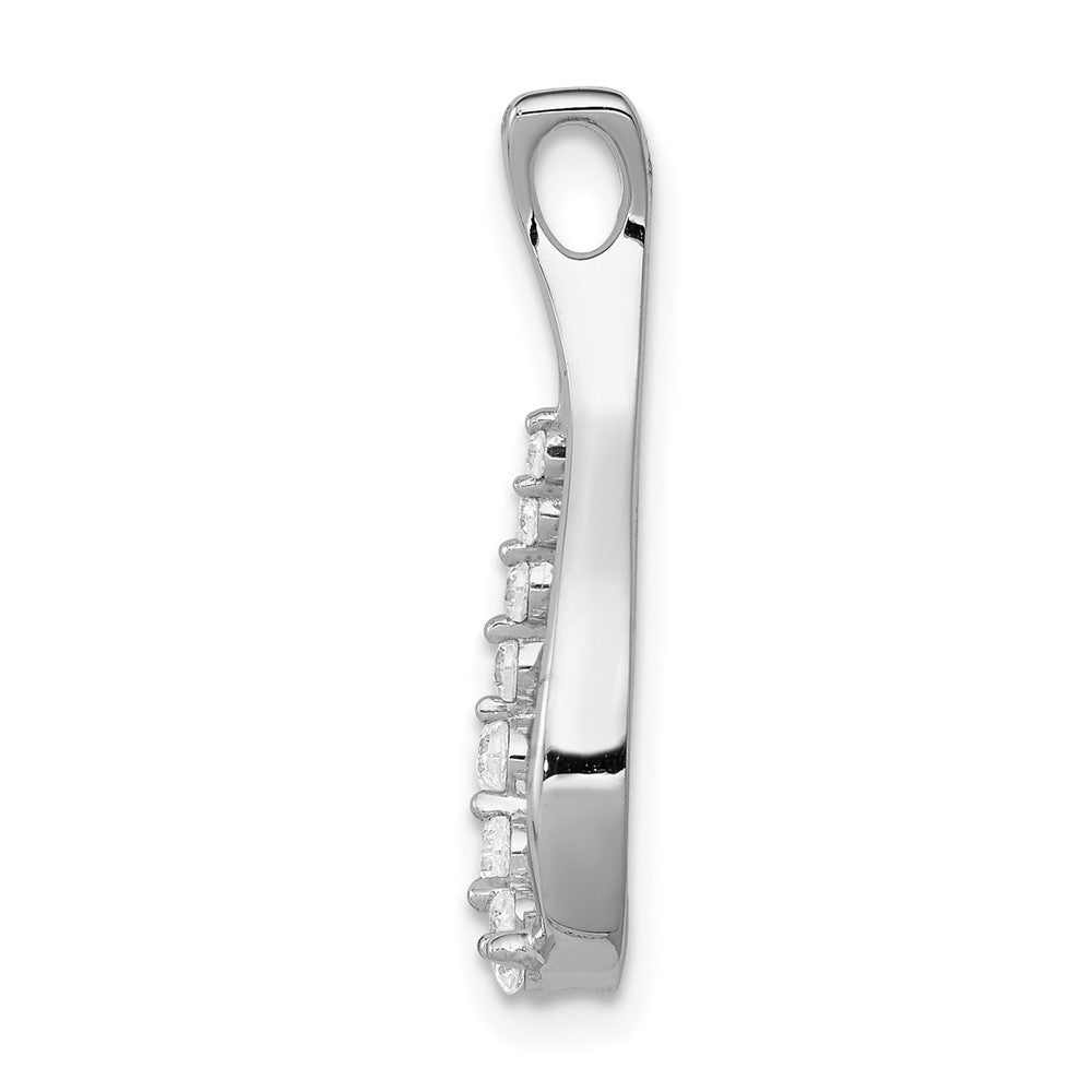 14K Weißgold 0,17 ct. Laborgezüchteter Diamant VS/SI+ G+ Tropfen-Kettengleitanhänger