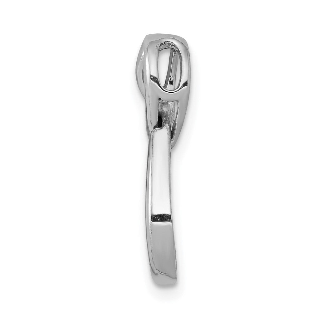 14K Weißgold 1/20ct. Echt Diamant Tropfen Unendlichkeit Kette Anhänger