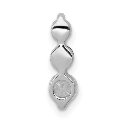 14K Weißgold Anhänger mit 0,5 ct. blauen/weißen echten Diamanten