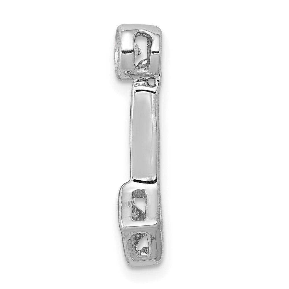 14K Weißgold Anhänger mit 0,25 ct. echtem Diamant zum Aufschieben auf die Kette